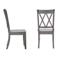 thumbnail image 3 of Weston Home Farmhouse Wood Dining Side Chair, Antique Grey (Set of 2), 3 of 10