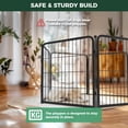thumbnail image 7 of FXW Homeplus Unleashed Indoor Dog Playpen - Stress-Free and Safe Play, Heavy Duty 24 Inch 16 Panels Dog Pen for Puppy and Small Dogs, Black│Patented, 7 of 7