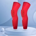 thumbnail image 2 of Padded Knee Compression Sleeves Long Leg Sleeve Calf Protection for Basketball, Soccer Knee Pads Shin Brace Soft, 2 of 4