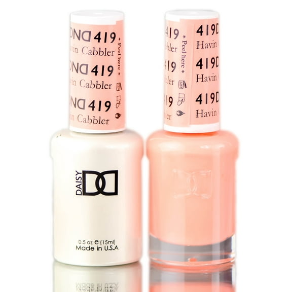 Daisy DND Pinks & Oranges Soak Off GEL POLISH DUO, All In One Gel Lacquer   Matching Nail Polish Color - Havin Cabbler (419)