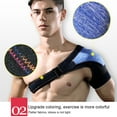 thumbnail image 3 of Youkk Rubber Shoulder Brace Breathable Dual Layer Adjustable Thermal Unisex Replacement Left Right Sweat Absorbent Support Black Blue, 3 of 6