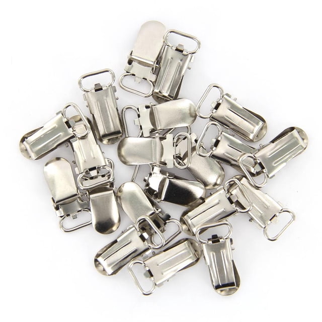20 Pcs Support de Pince à Sucette à Bretelles en Métal 11 mm Gratuit Couture