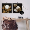 thumbnail image 3 of Stupell Industries Dark Cotton Flowers Botanical & Floral Painting Black Framed Art Print Wall Art, 24 x 24, Set of 2, 3 of 9
