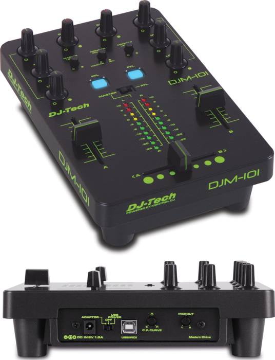 Dj Tech DJM101 Mixer Style Usb Midi Controller Deckadance Le Software - Walmart.com