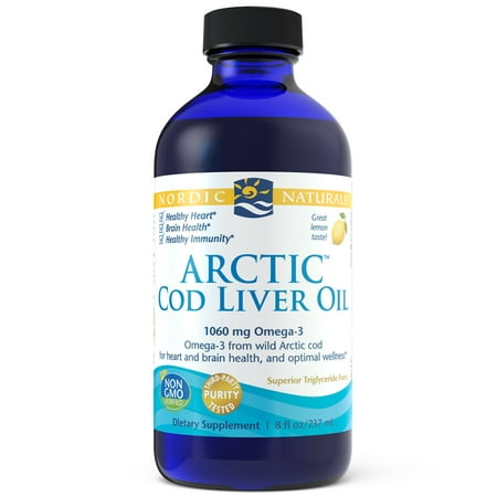 Nordic Naturals Cod Liver Oil Liquid, Lemon, 1060 Mg, 8