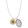 thumbnail image 1 of Delight Jewelry Goldtone Disc 1/2'' Initial - s - Best Mom Ever Charm Necklace, 1 of 4