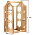 thumbnail image 2 of Wine Rack, 6-Bottles Rustic Wood Wine Bottle Holder, Free Standing Countertop Wine Racks Storage, 2 of 3