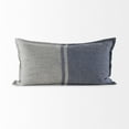 thumbnail image 4 of Mercana Aubrielle Gray And Blue Fabric Color Blocked Decorative Pillow Cover, 4 of 9