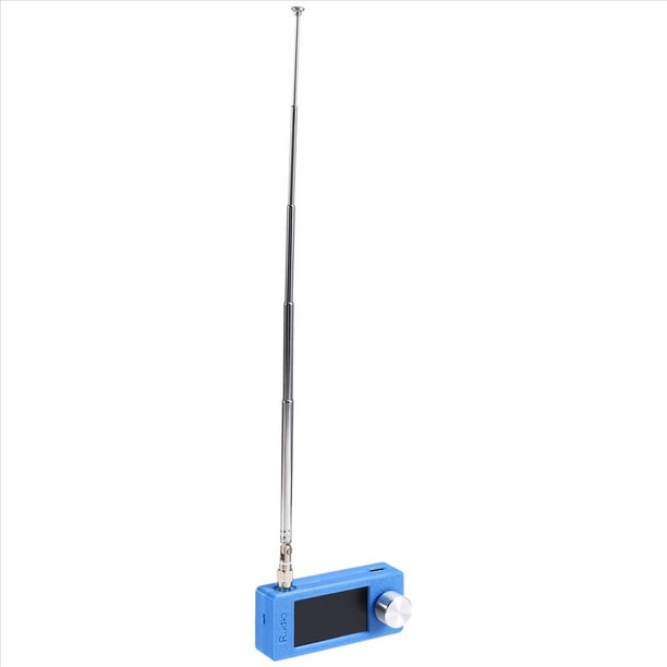 SI4732 Radio Portátil 10Khz-180Mhz Interfaz SMA Antena Telescópica LSB USB AM FM Mini Radio de Bolsillo, Receptor Azul