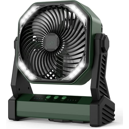 

AddAcc 20000mAh Battery Operated Portable Fan 8 inch Rechargeable Camping Fan with LED Light with Hanging Hook for Tent Travel Car Jobsite Outdoor Fishing\u2026
