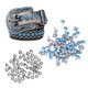 thumbnail image 3 of 50 remaches turquesas de 8 mm, clavos de impacto, tachuelas, hechos a mano, accesorios de decoración para ropa, pulseras, joyas, zapatos y bolsos - N.° 16 (azul), 3 of 6
