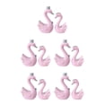 thumbnail image 1 of Justharion Resin Swan Statue Figurines Sculpture Cake Dashboard Decor Mini Pink 9cm 5Set, 1 of 1