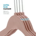 thumbnail image 5 of Zober Velvet Ultra Slim Non Slip Shirt Hangers, 50 Pack, Blush, 5 of 7