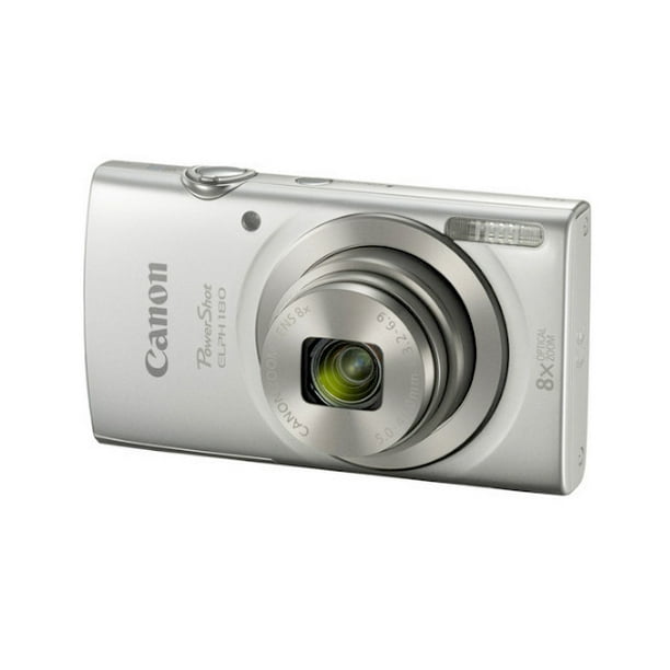 Appareil photo num-rique Canon 1093C001 PowerShot ELPH 180 avec capteur CCD de 20,0 MP et zoom optique 8x, argent