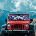 thumbnail image 4 of POLERO Blue Bohemian Elphant Automotive Sunshade Comes with Storage Bag, Keep Car Interior Cool,Universal Windshield Sun Shade Fit for Cars, Off-road Vehicle, Trucks, SUV (52.95x16.14 inch), 4 of 7