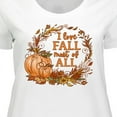 thumbnail image 4 of Inktastic I Love Fall Most of All Colorful Autumn Leaves Women's Plus Size T-Shirt, 4 of 5