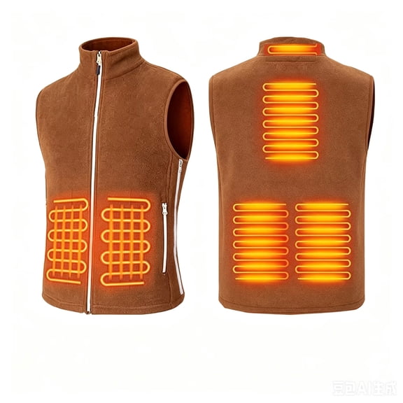 ciciekae Unisex Heated Vest, 6 Heating Zones 3 Temperature Levels, USB Rechargeable Polar Fleece Heating Vest for Men Women, Washable Winter Thermal Vest for Outdoor Camping Hiking, Multiple Colors