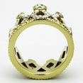 thumbnail image 3 of Womens Rings IP Gold(Ion Plating) 316L Stainless Steel Ring with Top Grade Crystal in Clear Julia TK1109, 3 of 4