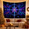 thumbnail image 3 of Celestial Compass Starburst in a Cosmic Nebula, Mystical Psychedelic Style for Space Lovers, Celestial Wall Art, Housewarming Gift, Tapestry Wall Hanging for Bedroom and Dorm, 3 of 7