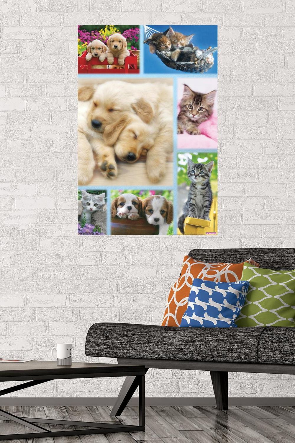 Keith Kimberlin - Puppies and Kittens Collage Wall Poster