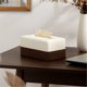 thumbnail image 5 of Caja de pañuelos con costuras de cuero creativas, dispensador de servilletas faciales de lujo for sala de estar, decoración de escritorio, 5 of 5