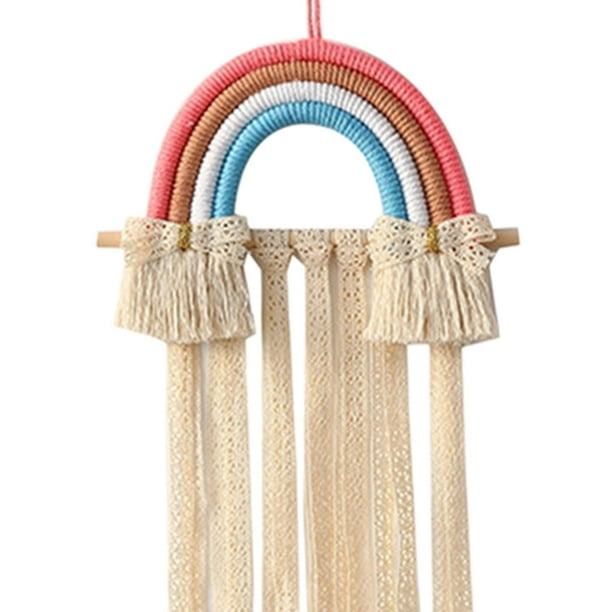 Soporte para lazos de macramé para el pelo para niñas, organizador - Main Image