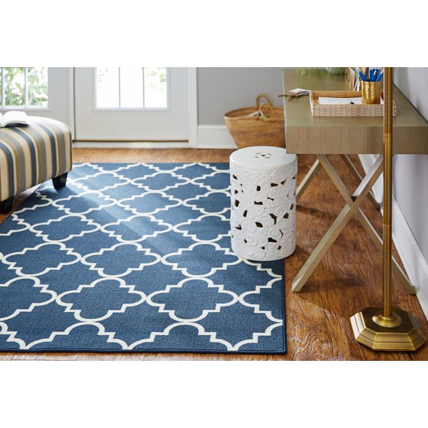 Mohawk Home Navy Soho Fancy Trellis Area Rug
