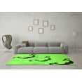 thumbnail image 3 of Ahgly Company Indoor Round Abstract Green Modern Area Rugs, 5' Round, 3 of 4