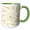 Green/White, variant on 3drose, Dynamic Hypnotic Circular Tiled Mosaic Pattern Background, 11oz Mug