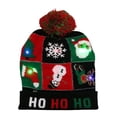 thumbnail image 2 of Colorful Light-up Knitted Hat Add Great Christmas Vibe Party Outfit Cloth Matching, 2 of 2