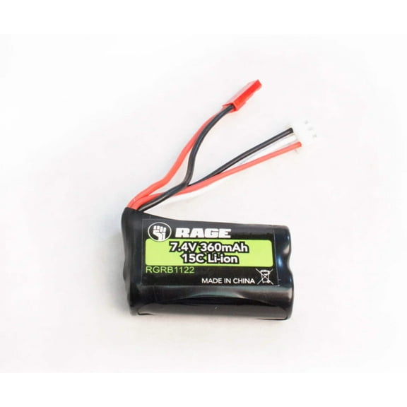 Rage RC B1122 7.4v 360mAh Li-ion Battery for Black Marlin MX, SuperCat MX