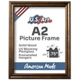 thumbnail image 2 of US Art Frames Vintage Rustic Bronze A2 Picture Frame .75" Wide - Preinstalled Hangers and UV Blocking Plexiglass, 100% USA Made, 2 of 4