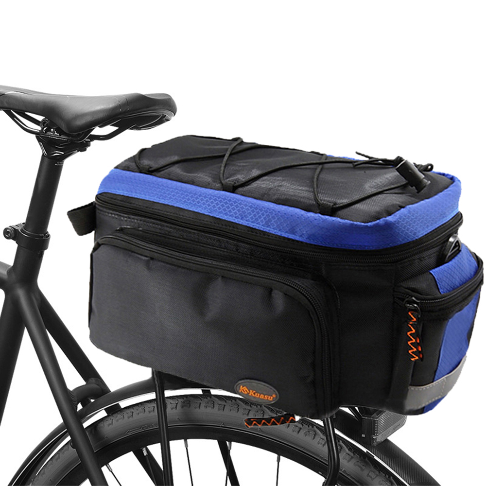 Bicycle Trunk Bag Cycling Rack Pack Bike Rear Bag with Rear Light Clip