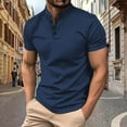 thumbnail image 2 of Men's Short Sleeve T Shirt Summer Casual Solid Holiday Shirts Tops, 2 of 5