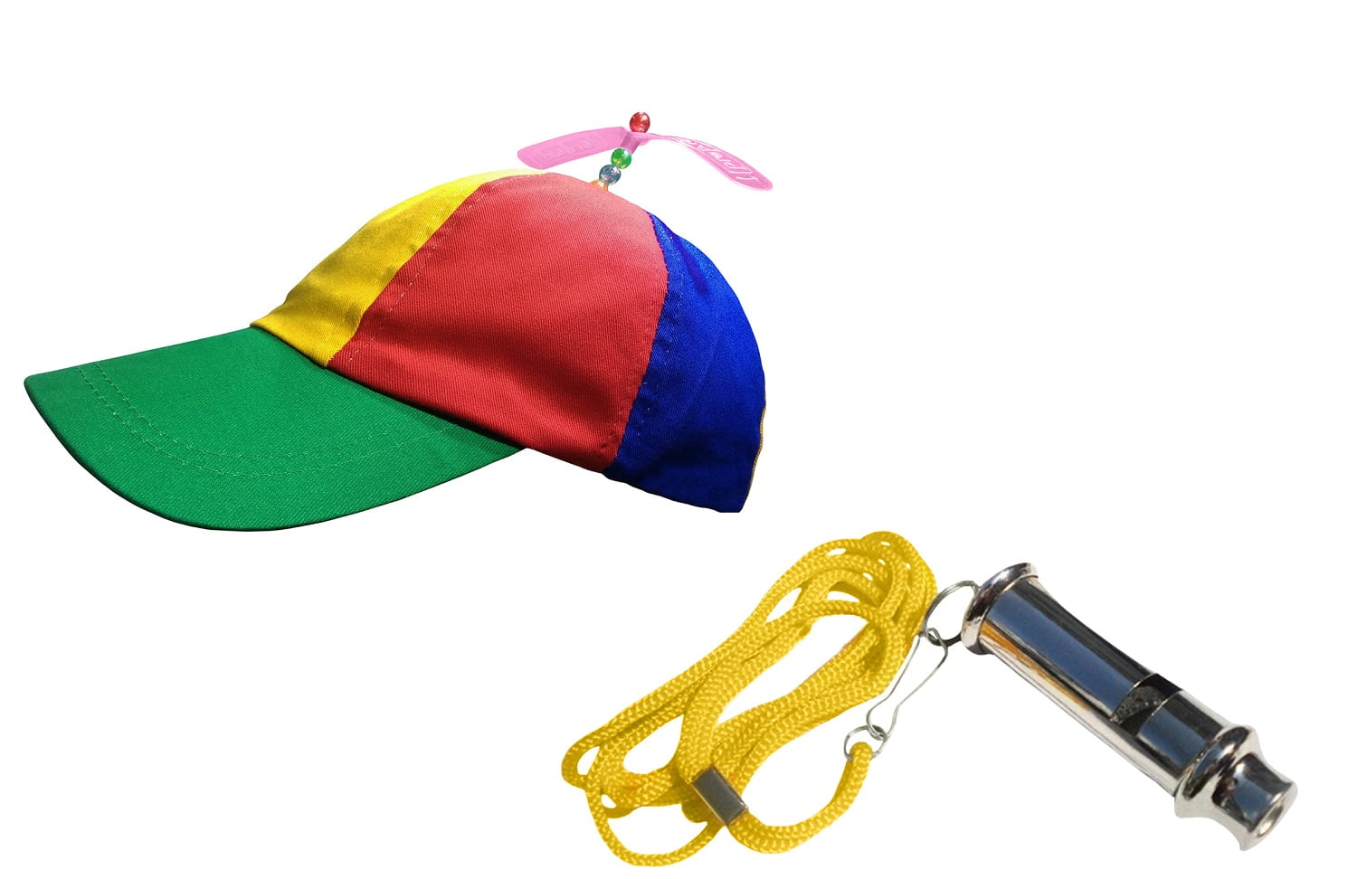 Propeller Beanie Hat And Train Whistle Cap Noisemaker Fun Costume