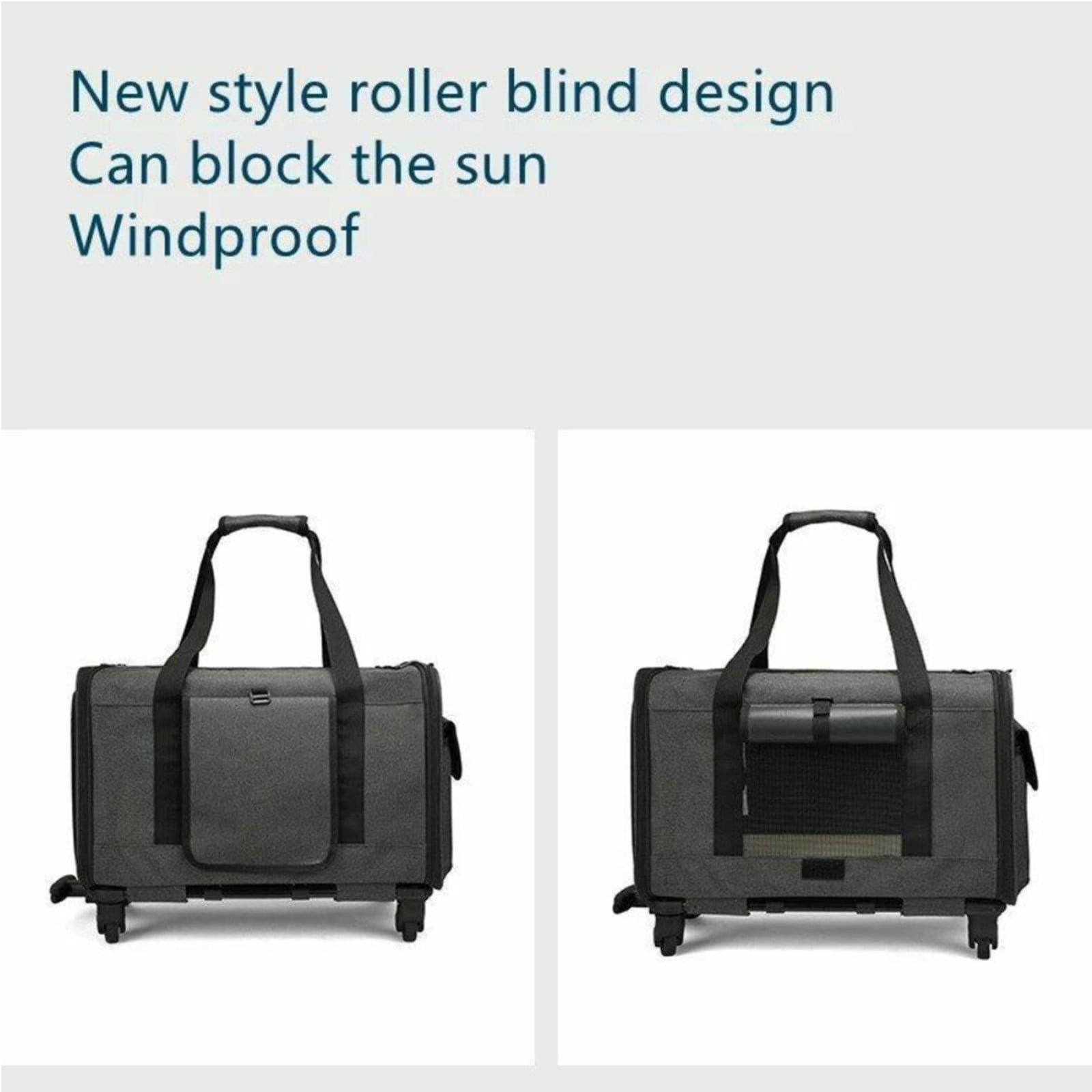 Canddidliike Portable Foldable Rolling Travel Carrier Detachable for Pet, Dark Grey Canddidliike Portable Foldable Rolling Travel Carrier Detachable for Pet, Dark Grey