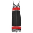 thumbnail image 6 of Racing Car Theme Sleeveless Suspender Dress Summer Fashion Casual Long Dress, 6 of 9