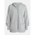 thumbnail image 5 of No Boundaries Fashion Hooded Cardigan, Women's, 5 of 5