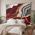 thumbnail image 3 of Red Marble Tapestry for Bedroom Wall Hanging Tapestry, Grey Gold Texture Vintage Farmhouse Art Ceiling Backdrop Tapestries Poster Blanket Wall Decor for Teens Room Living Room Dorm 59" x 79", 3 of 8