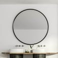 thumbnail image 2 of Bathroom Mirror 39 Inch Black Metal Framed Round Bathrrom Mirror for Wall.(W2203134993),Wall Mirror, 2 of 10
