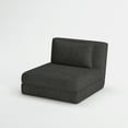 thumbnail image 3 of A&D Home Santa Polyester Futon Convertible Chair, Dark Gray, 3 of 9