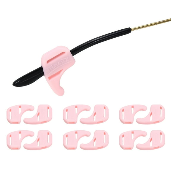 Uxcell 6Pair Silicone Eyeglasses Retainer, Anti-slip Glasses Ear Hook Soft Elastic Silicone Eyeglass Ear Grips Holder for Sunglasses Sport Study, Pink