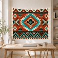 thumbnail image 5 of Southwestern Diamond Pattern On Terracotta Field, Calming Boho Style for Boho Decor Lovers, Geometric Wall Art, Housewarming Gift Tapestry Wall Hanging for Bedroom and Living Room, 5 of 7