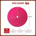 thumbnail image 2 of Defioc Rose Red Glitter for Christmas Tree Skirt Snowman Xmas Tree Skirt Farmhouse Christmas Decorations Tree Mat for Holiday Party Decor-36", 2 of 6
