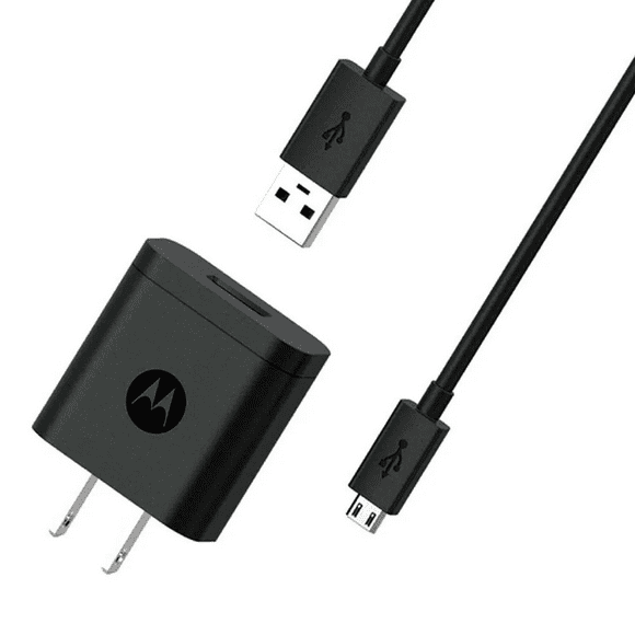 Cargador de pared MOTOROLA CARGA RAPIDA 10W MICRO USB NEGRO
