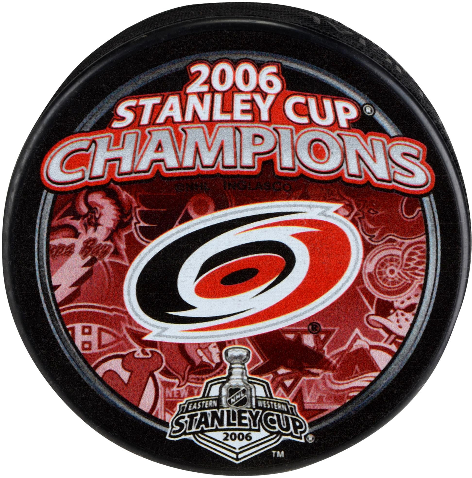 Carolina Hurricanes Unsigned 06 Stanley Cup Champions Logo Hockey Puck Walmart Com Walmart Com