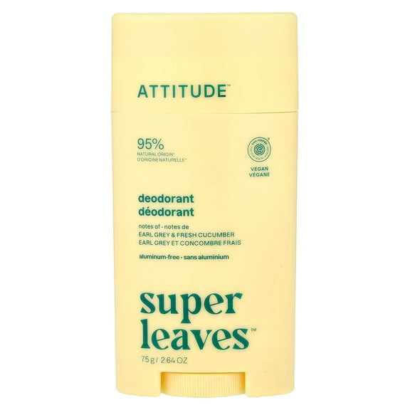 ATTITUDE Super Leaves™, Deodorant Stick, Earl Grey & Fresh Cucumber, 2.64 oz (75 g)