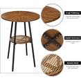 thumbnail image 6 of Boho Bar Height Table - Rattan Storage Shelf, High Top & Counter Height Dining Table, 6 of 7
