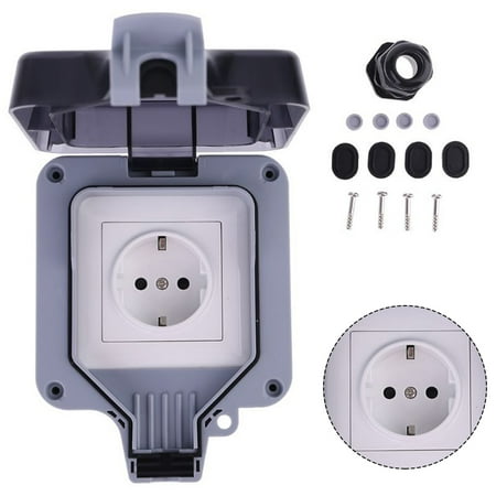 

Goodhd IP66 waterproof switch power socket 13A EUstandard power socket panel AC220~250V