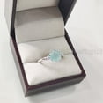 thumbnail image 4 of Hexagon Aqua Chalcedony Ring, 925 Sterling Silver, Women Ring, Natural Chalcedony Birthstone, Christmas, Thanksgiving, Tiny Dainty Ring, CZ Ring, Handmade, Statement Jewelry, Wedding, Anniversary Gift, 4 of 8